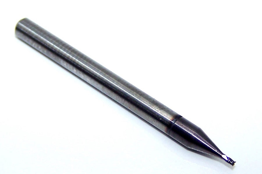 0.0310" CARBIDE END MILL 4 FLUTE 1/32" DIA .047"LOC-AlTiN KYOCERA SGS 02264