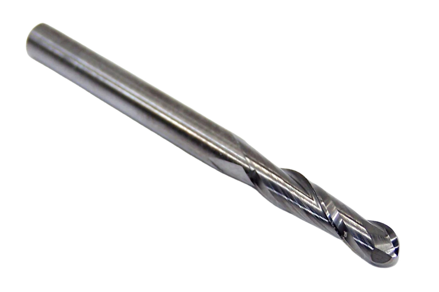 41558 YG1 1/8" Carbide 2 Flute End Mill Ball End .125" Diameter .500" Flute 1.5" Length .125" Shank