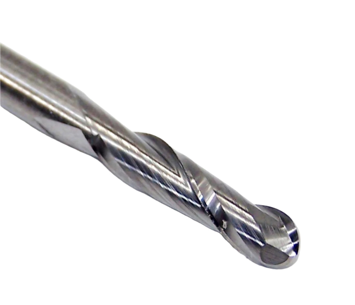 41558 YG1 1/8" Carbide 2 Flute End Mill Ball End .125" Diameter .500" Flute 1.5" Length .125" Shank