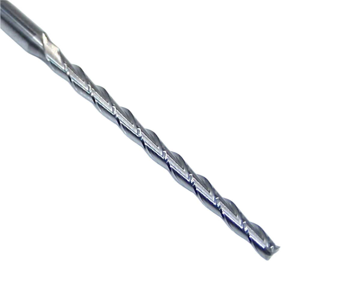 1710-0938.1400 Kyocera 3/32" Carbide 3 Flute End Mill 0.0938" Diameter 1.400" Flute 3.0" Length 0.125" Shank