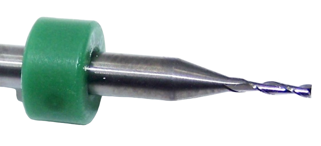 KTTSUAI039417503R Kemmer 1.00mm Carbide 2 Flute End Mill PCB .0394" Diameter .175" Flute 1.50" Length .125" Shank