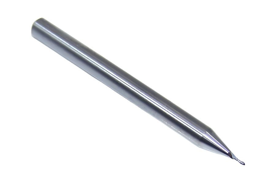 00458 Kyocera SGS .0200" Carbide 2 Flute Ball End Mill .0200" Diameter .060" Flute 1.5" Length .125" Shank