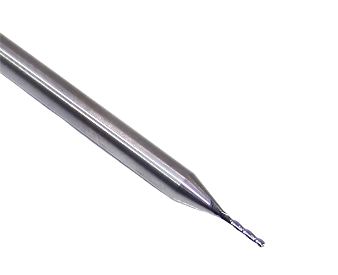 01232 Kyocera SGS 1/32" Carbide 3 Flute End Mill Long Length 0.0310" Diameter 0.155" Flute 2.50" Length 0.125" Shank
