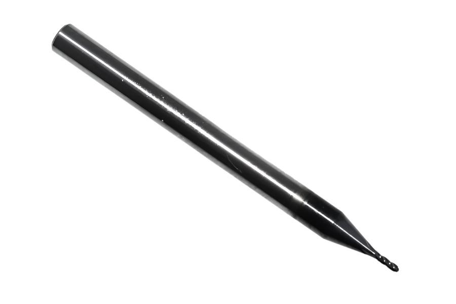 03166 Kyocera SGS 1/32" Carbide 4 Flute Ball End Mill AlTiN .031" Diameter .093" Flute 1.5" Length .125" Shank