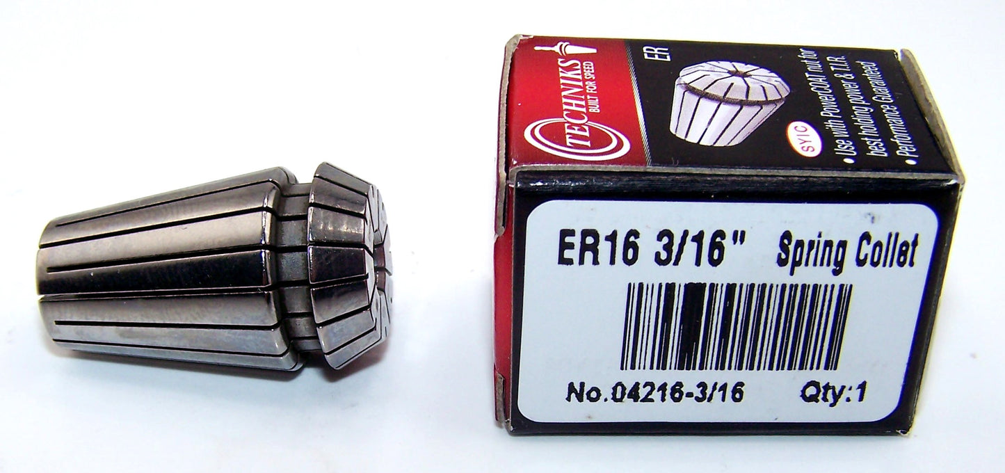 04216-3/16 Techniks ER16 3/16" Precision Spring Collet