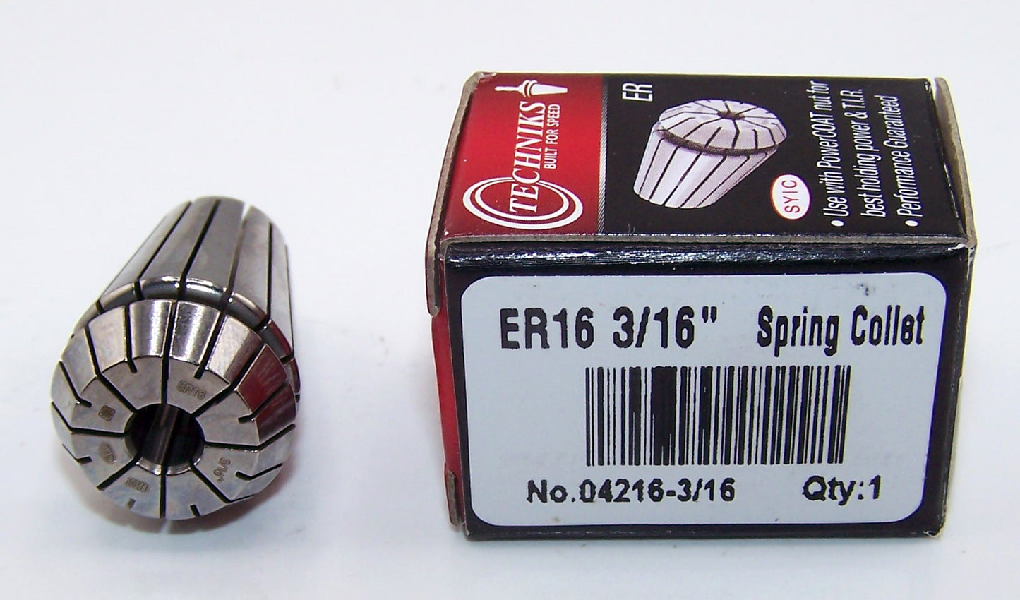 04216-3/16 Techniks ER16 3/16" Precision Spring Collet
