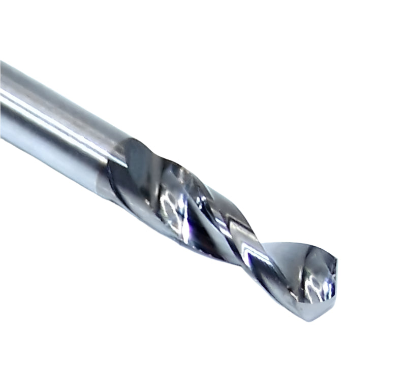 06069 Kyocera SGS 3.20mm Carbide Drill 2 FLUTE .1260" Diameter .500" Flute 1.50" Length .125" Shank 130° Point
