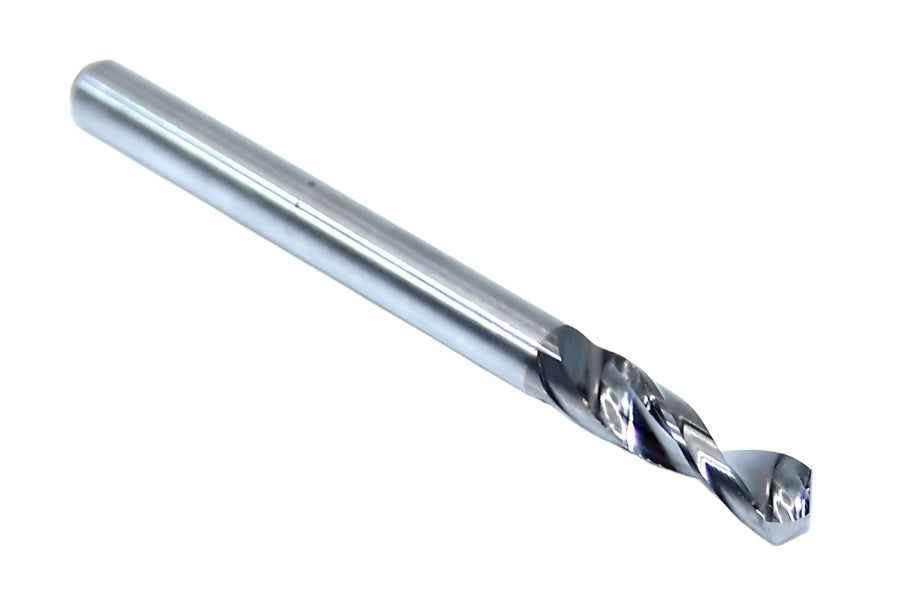 06069 Kyocera SGS 3.20mm Carbide Drill 2 FLUTE .1260" Diameter .500" Flute 1.50" Length .125" Shank 130° Point