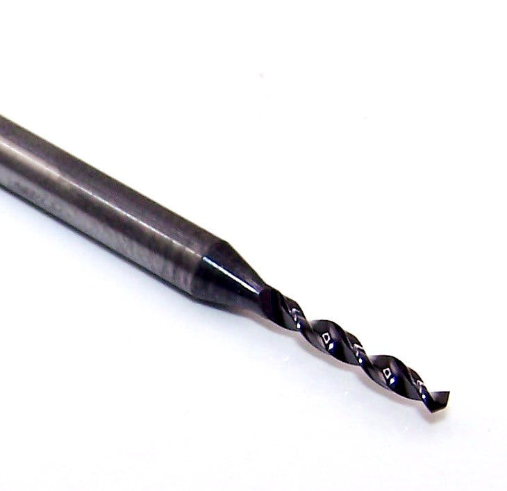 07533 SGS 1.44mm Carbide Drill 2 Flute 0.0567" Diameter .400" Flute 1.50" Length .118 Shank 130° Point AlTiN M226