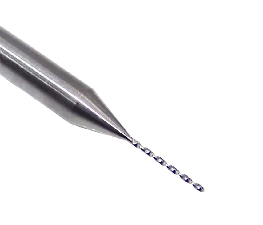 07766 SGS 0.47mm Carbide Drill 2 Flute 0.0185" Diameter .252" Flute 1.50" Length .118 Shank 130° Point M226