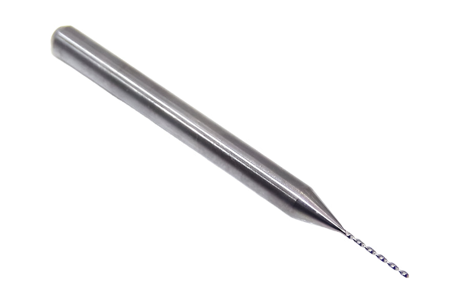 07766 SGS 0.47mm Carbide Drill 2 Flute 0.0185" Diameter .252" Flute 1.50" Length .118 Shank 130° Point M226