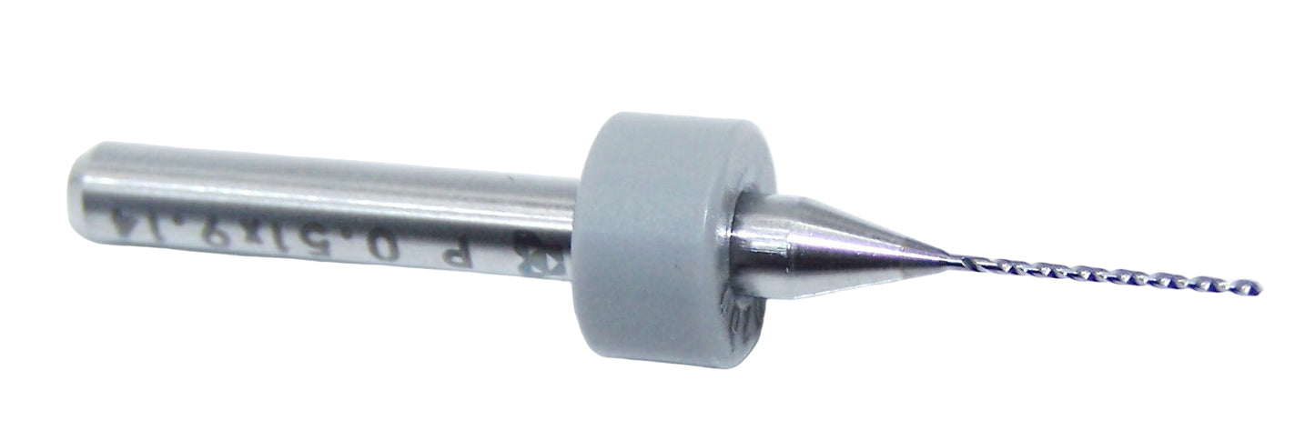 100.0200.360 Kyocera #76 Carbide 2 Flute Drill PCB Type .0200" Diameter .360" Flute 1.50" Length .125" Shank
