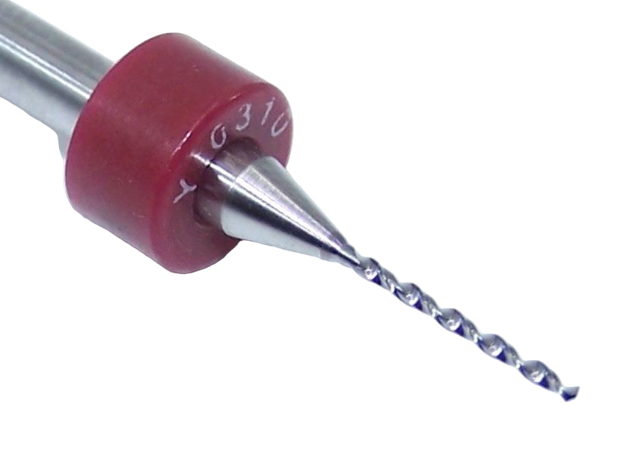 100.0310.400 Kyocera #68 Carbide 2 Flute Drill PCB Type .0310" Diameter .400" Flute 1.50" Length .125" Shank