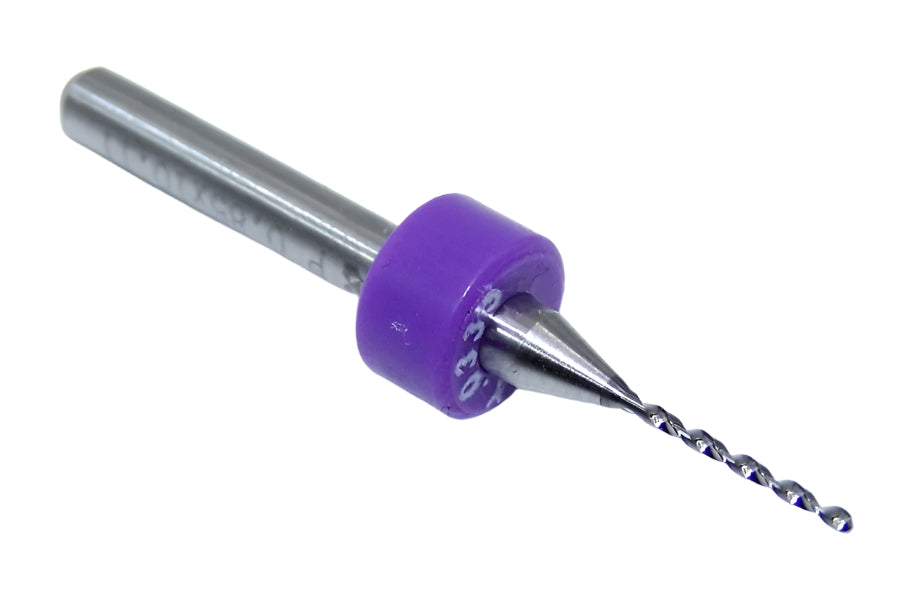 100.0335.400 Kyocera 0.85mm Carbide 2 Flute Drill PCB Type .0335" Diameter .400" Flute 1.50" Length .125" Shank