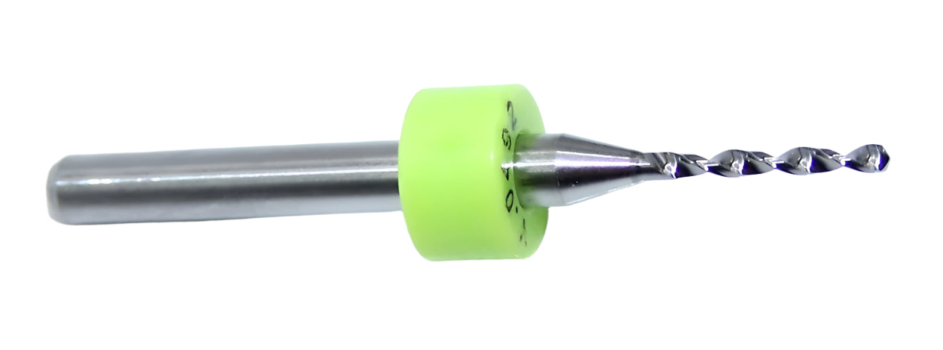100.0492.400 Kyocera 1.25mm Carbide 2 Flute Drill PCB Type .0492" Diameter .400" Flute 1.50" Length .125" Shank