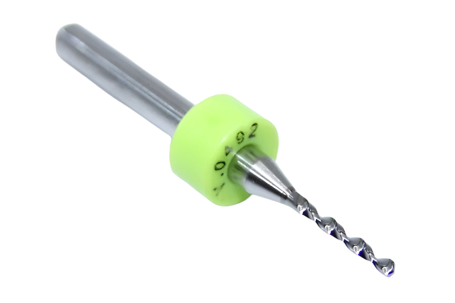 100.0492.400 Kyocera 1.25mm Carbide 2 Flute Drill PCB Type .0492" Diameter .400" Flute 1.50" Length .125" Shank