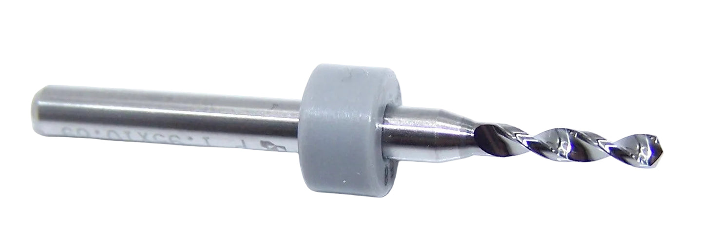 100.0768.400 Kyocera 1.95mm Carbide 2 Flute Drill PCB Type .0768" Diameter .400" Flute 1.50" Length .125" Shank 130° Point
