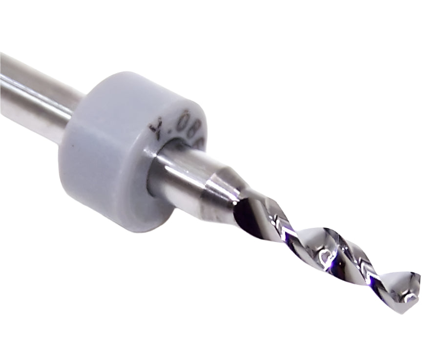 100.0866.400 Kyocera 2.20mm Carbide 2 Flute Drill PCB Type 0.0866" Diameter .400" Flute 1.50" Length .125" Shank