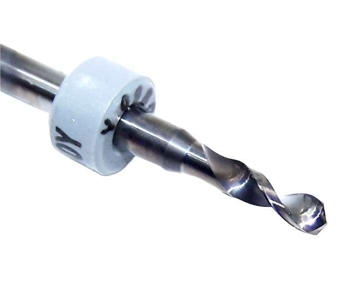 100.0980.400 Kyocera #40 Solid Carbide 2 Flute Drill PCB Type .0980" Diameter .400" Flute 1.50" Length .125" Shank 130° Point