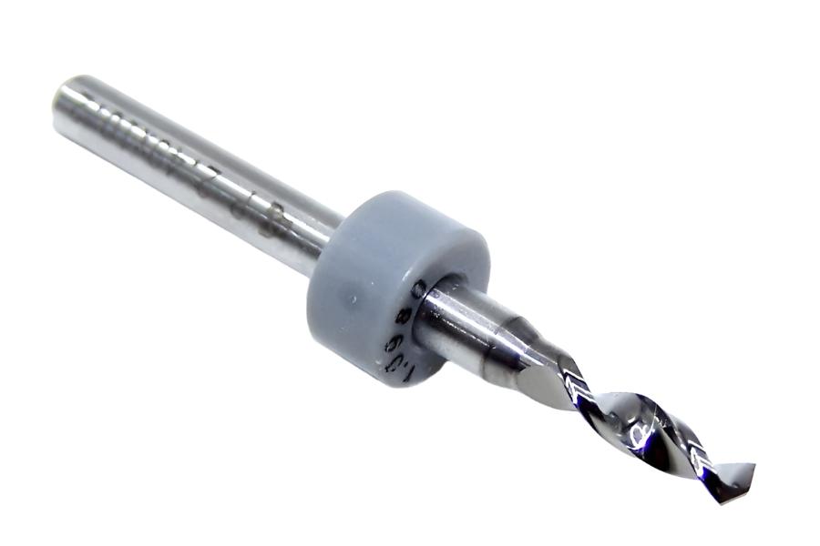 100.0980.400 Kyocera #40 Carbide 2 Flute Drill PCB Type .0980" Diameter .400" Flute 1.50" Length .125" Shank 130° Point