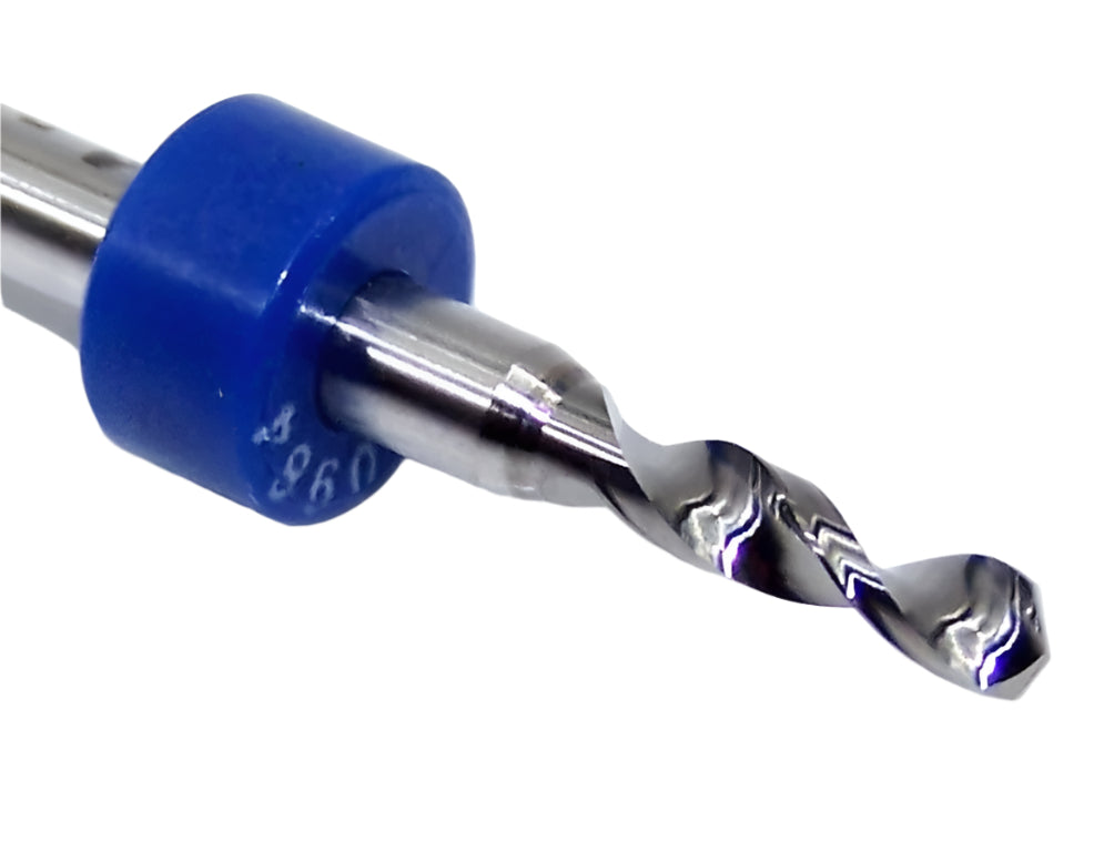 100.0984.400 Kyocera 2.50mm Carbide 2 Flute Drill PCB Type .0984" Diameter .400" Flute 1.50" Length .125" Shank