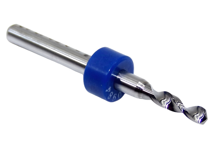 100.0984.400 Kyocera 2.50mm Carbide 2 Flute Drill PCB Type .0984" Diameter .400" Flute 1.50" Length .125" Shank