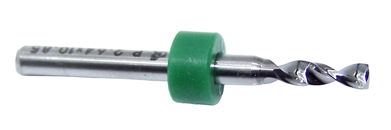 100.1040.400 Kyocera #37 Carbide 2 Flute Drill PCB Type .1040" Diameter .400" Flute 1.50" Length .125" Shank 165° Point