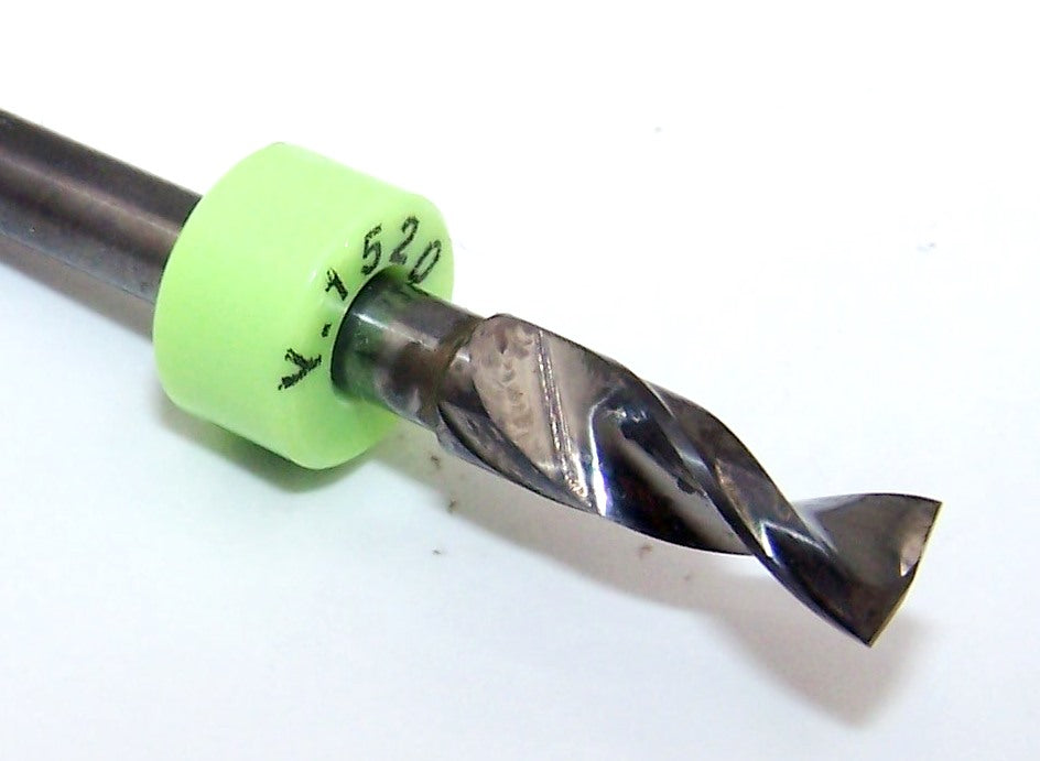 150.1520.500 Kyocera #24 Carbide PCB Drill 0.1520" Diameter .500" Flute 1.50"Length .125" Shank