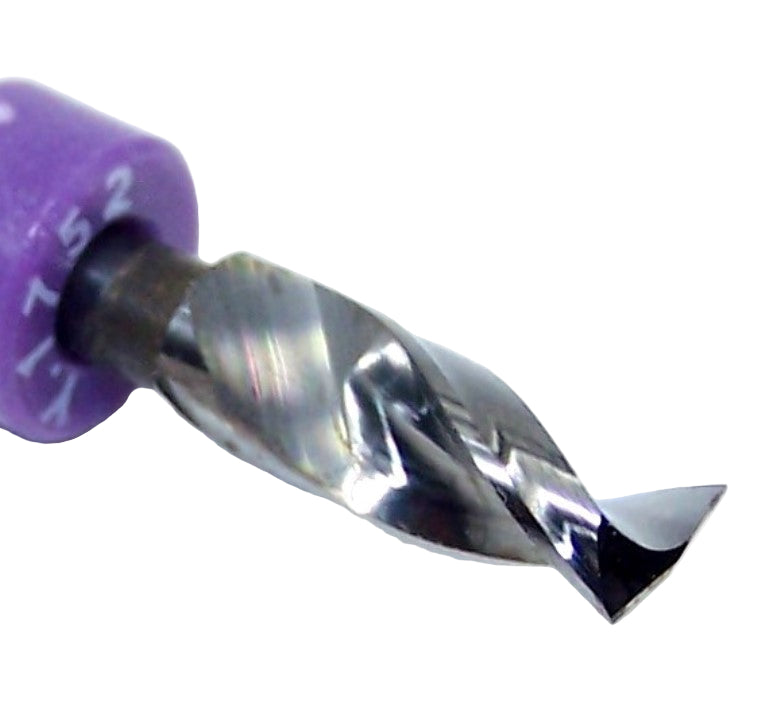 150.1752.500 Kyocera 4.45mm Carbide 2 Flute Drill PCB Type 165° Point 0.1752" Diameter .500" Flute 1.50" Length .125" Shank