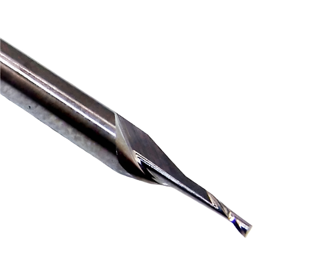 1560-0472.142 Kyocera 1.20mm Carbide 1 Flute End Mill .0472" Diameter .142" Flute 1.50" Length .125" Shank for soft materials