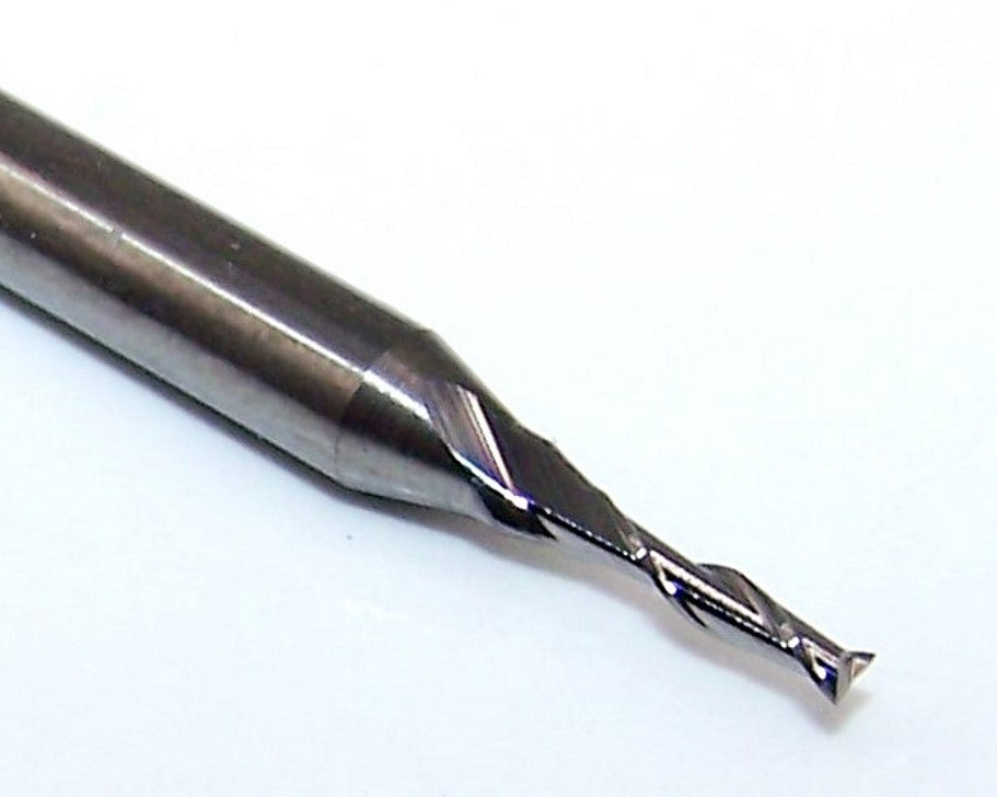 1600-0472.210 Kyocera 1.20mm Carbide 2 Flute End Mill .0472" Diameter .210" Flute 1.50" Length .125" Shank (ringless)