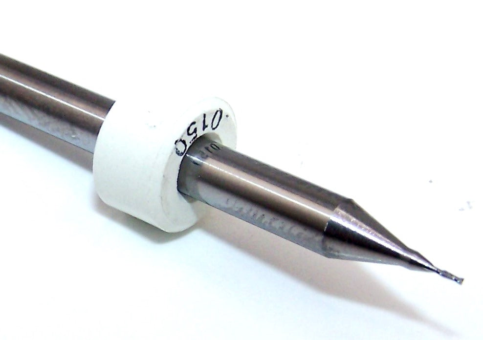 1600.0150.050 Kyocera .0150" Carbide 2 Flute End Mill .0150" Diameter .050"Flute 1.50" Length .125" Shank