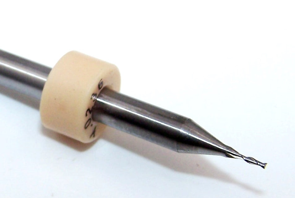 1600.0236.079 Kyocera 0.60mm Carbide 2 Flute End Mill .0236" Diameter .079" Flute 1.50" Length .125" Shank