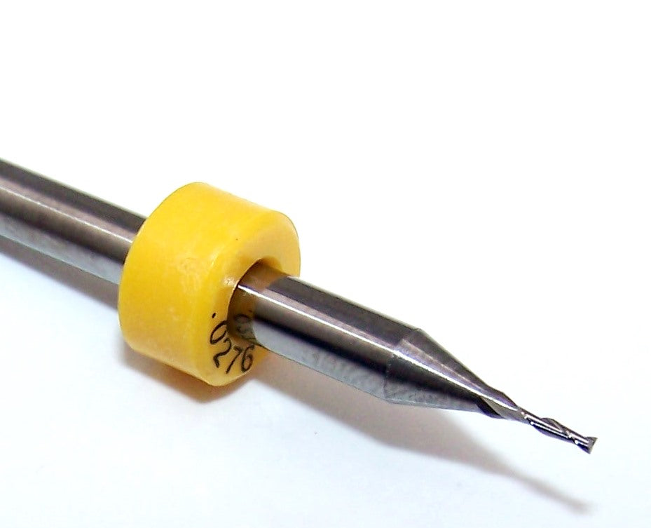 1600.0276.120 Kyocera 0.70mm Carbide 2 Flute End Mill .0276" Diameter .120" Flute 1.50" Length .125" Shank