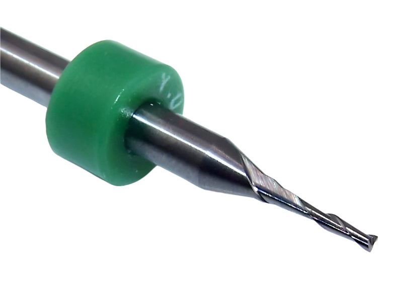 1600.0394.200 Kyocera 1.00mm Carbide 2 Flute End Mill PCB .0394" Diameter .200" Flute 1.50" Length .125" Shank