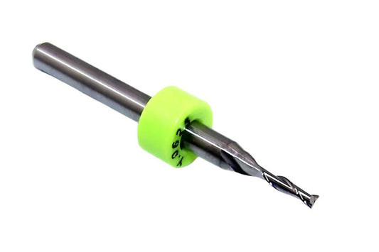 1600.0625.250 Kyocera 1/16" Carbide 2 Flute End Mill .0625" Diameter .250" Flute 1.50" Length .125" Shank