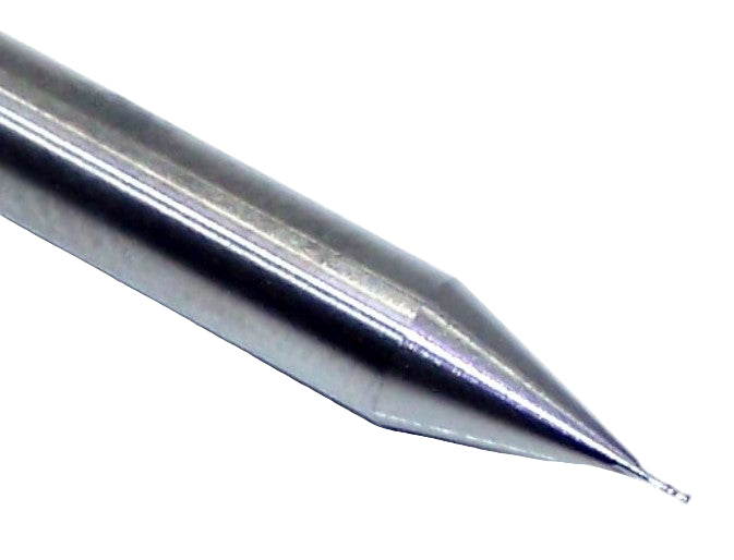 1610-0070.021 Kyocera 0.007" Carbide 2 Flute End Mill 0.0070" Diameter 0.0210" Flute 1.5" Length 0.125" Shank