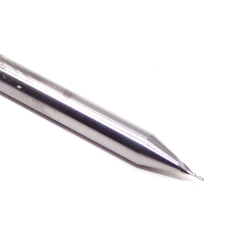 1610-0120.036A1 Kyocera #83 Carbide 2 Flute End Mill Low Cobalt .0120" Diameter .036" Flute 1.50" Length .125" Shank