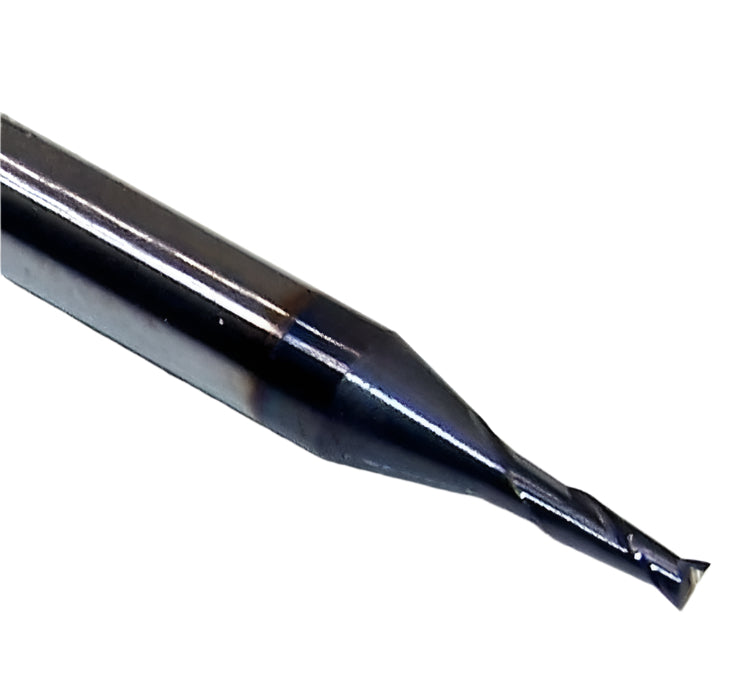 1610-0480L144 Kyocera 0.048" Carbide 2 Flute End Mill ALTiN Coated 0.0480" Diameter 0.1440" Flute 1.5" Length 0.125" Shank