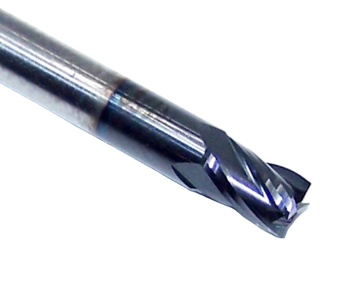 1820-1200L180 Kyocera 0.1200" Carbide 4 Flute End Mill Stub ALTiN Coated 0.1200" Diameter 0.180" Flute 1.50" Length 0.125" Shank