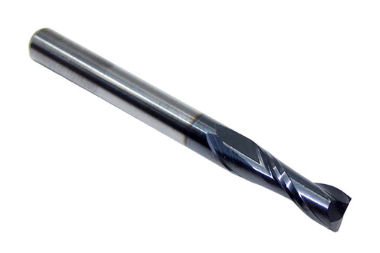 1610-1968L590 Kyocera 5.00mm Carbide 2 Flute End Mill SQ AlTiN Coated .1968" Diameter .590" Flute 1.97" Length .197" Shank
