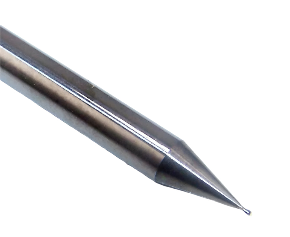1620-0130.020 Kyocera #81 Carbide 2 Flute End Mill Stub Flute .0130" Diameter .020" Flute 1.50" Length .125" Shank