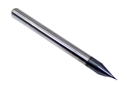 1620-0180L027 Kyocera 0.018" Carbide 2 Flute End Mill ALTiN Coated 0.0180" Diameter 0.0270" Flute 1.5" Length 0.125" Shank
