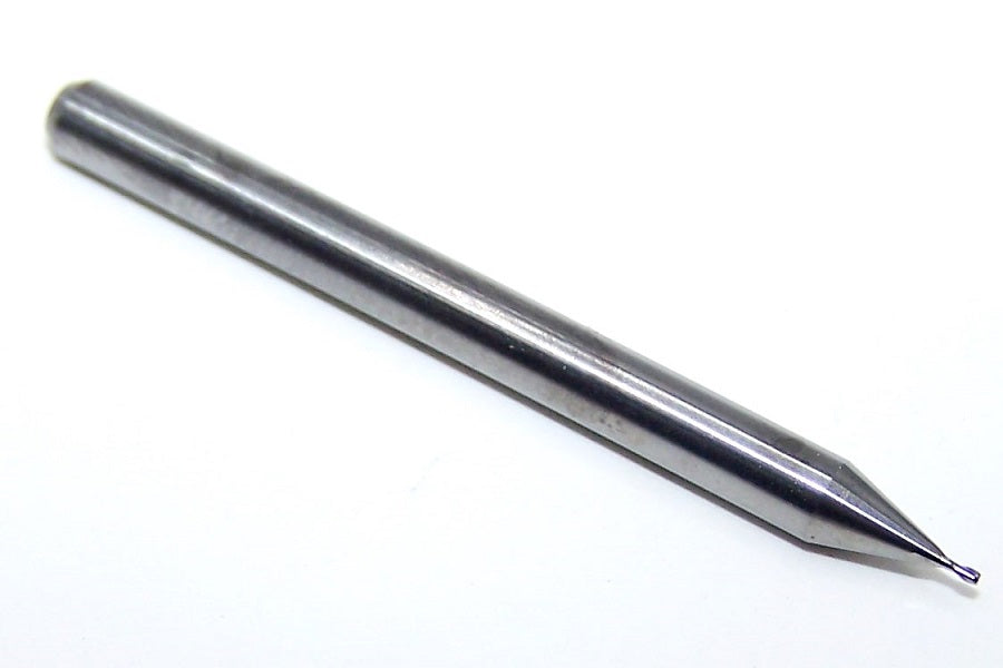1620-0200.030A1 Kyocera #76 Carbide 2 Flute End Mill Stub Flute Low Cobalt 6% .0200" Diameter .030" Flute 1.50" Length .125" Shank