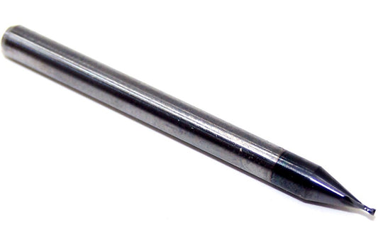 1620-0240L036 Kyocera 0.0240" Carbide 2 Flute End Mill ALTiN Coated 0.0240" Diameter 0.0360" Flute 1.50" Length 0.125" Shank