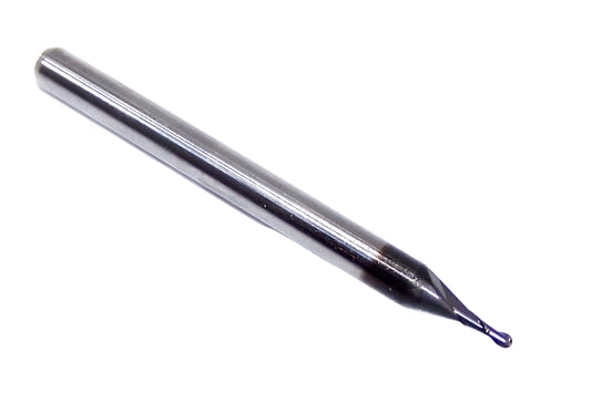 1625-0400D120 Kyocera 0.0400" Carbide 2 Flute End Mill Ball End DLC Coated 0.0400" Diameter 0.1200" Flute 1.5" Length 0.125" Shank