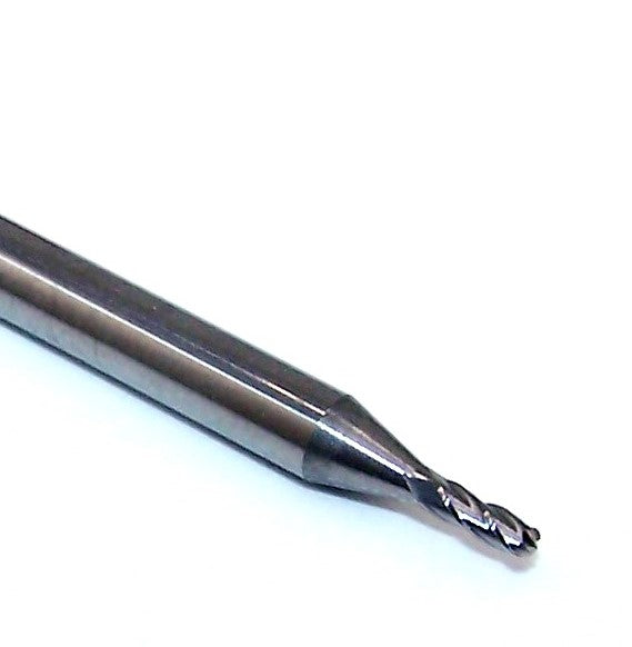1825-0520.156 Kyocera #55 Carbide 4 Flute End Mill Ball End .0520" Diameter .156" Flute 1.50" Length .125" Shank