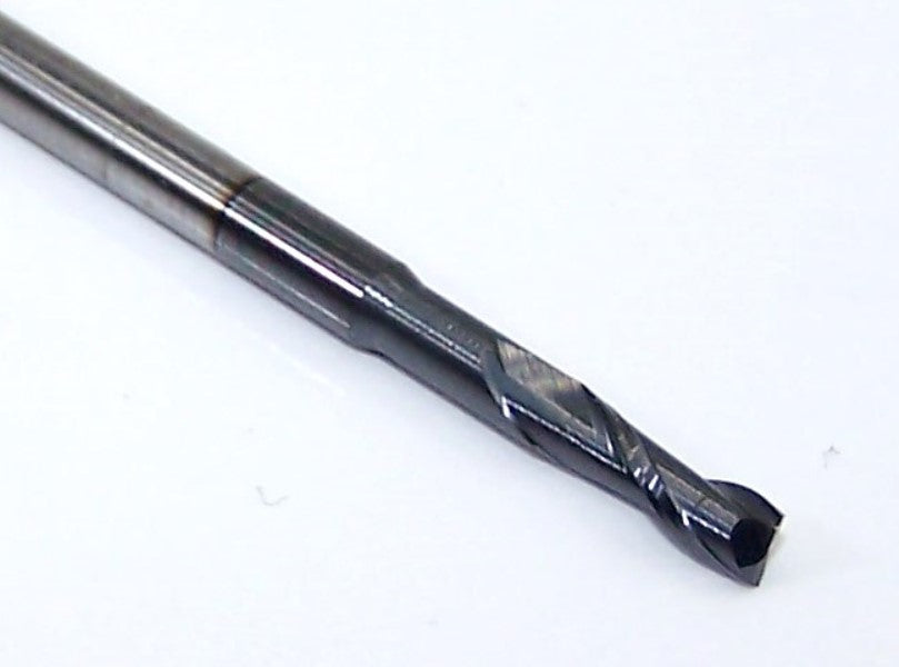 1640-1094L590 Kyocera 7/64" Carbide 2 Flute End Mill Extended Reach SQ AlTiN Coated  .1094" Diameter .328" Flute 2.00" Length .125" Shank .590" Reach