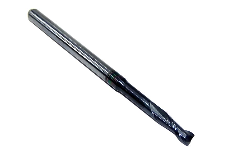 1640-1100L750 Kyocera .1100" Carbide 2 Flute End Mill Extended Reach SQ AlTiN .1100" Diameter .330" Flute 2.00" Length .125" Shank .750" Reach