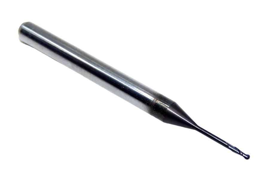 1645-0312D315 Kyocera 1/32" Carbide 2 Flute End Mill Extend Reach Ball End DLC Coated .0197" Diameter .093"Flute 1.50" Length .125" Shank .315" Reach